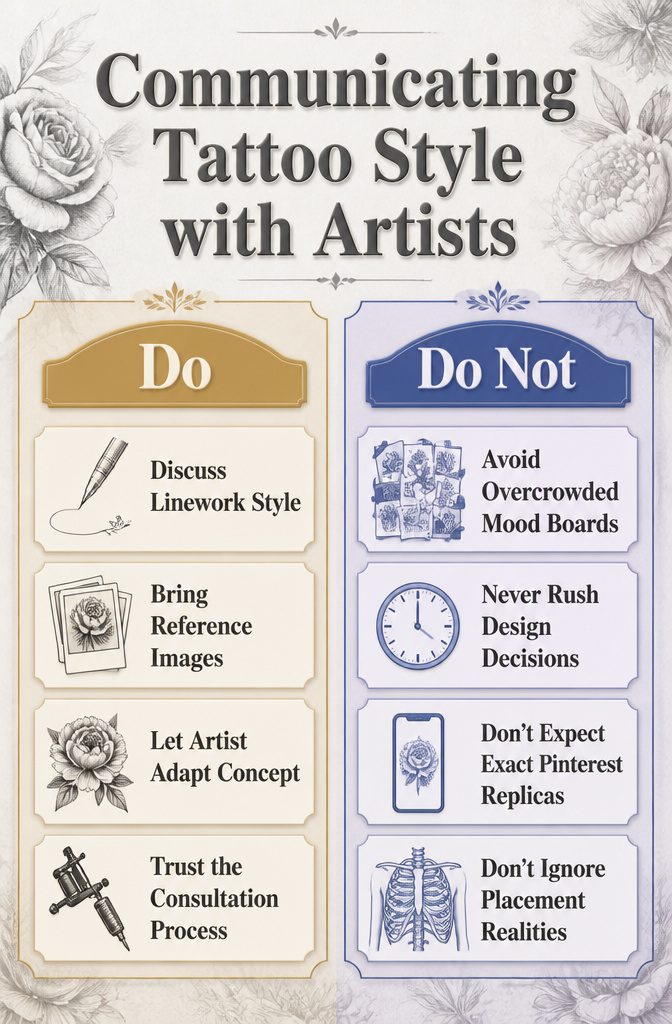 8 Dark Floral Tattoo Ideas: Roses, Peonies, Lotus & More 10 Image about communicating tattoo style with artists.